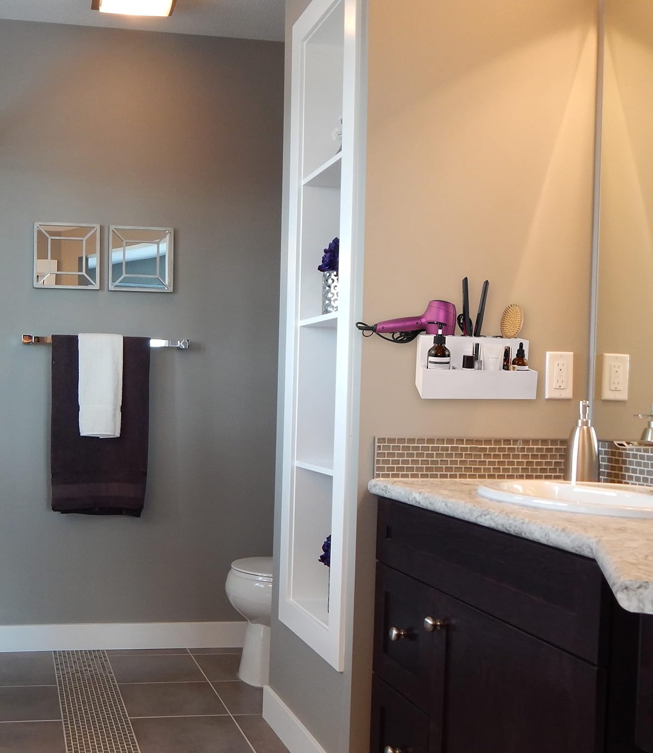 Organisateur d'outils pour cheveux : rangement multifonctionnel élégant pour salle de bain – Image 4