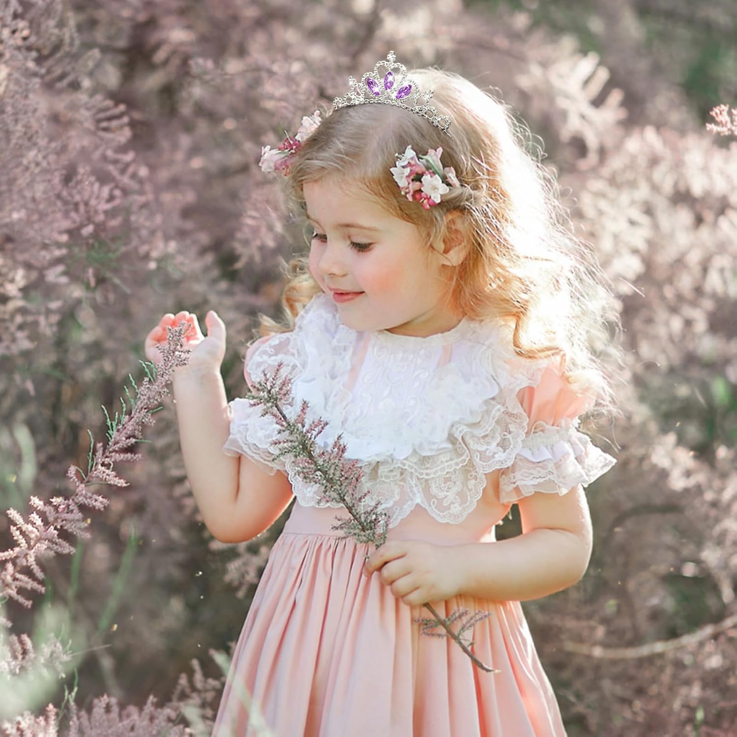 Diadème de princesse en cristal violet : l'accessoire idéal pour les concours de beauté et les occasions spéciales – Image 4