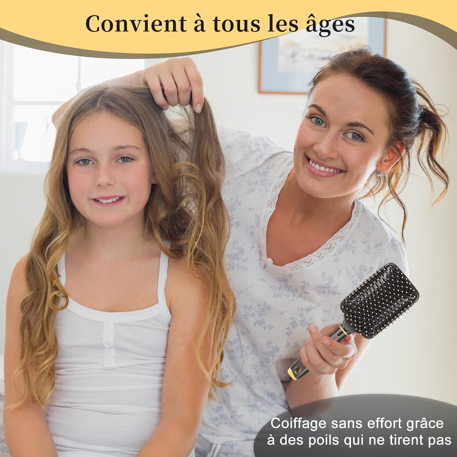 Brosse démêlante SHINLEA : l'alliée parfaite pour les femmes souhaitant un brushing lissant sans emmêlement ni casse – Image 7
