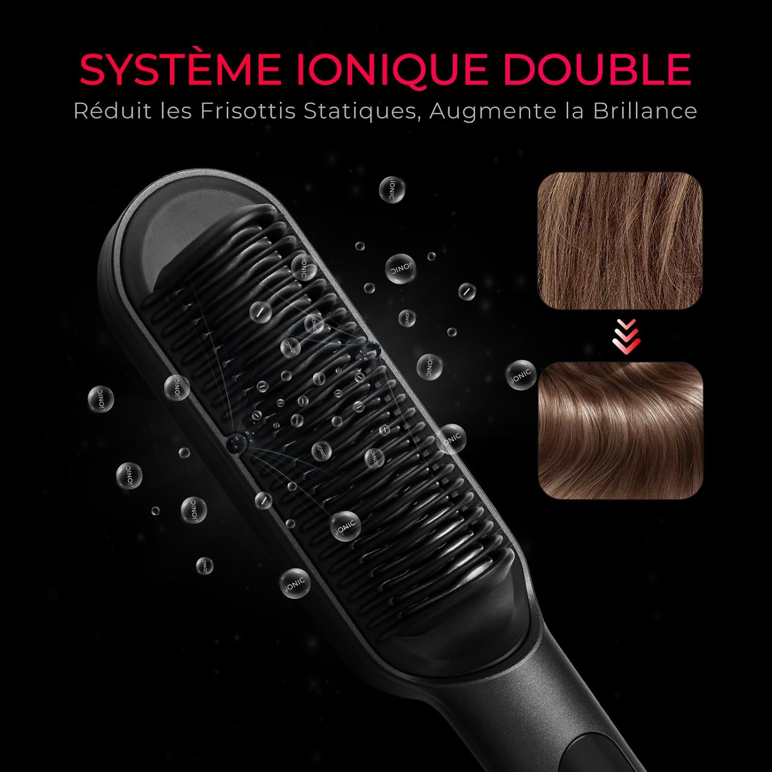 Brosse lissante pour cheveux : lissez vos mèches en un temps record grâce à 9 réglages de température – Image 6