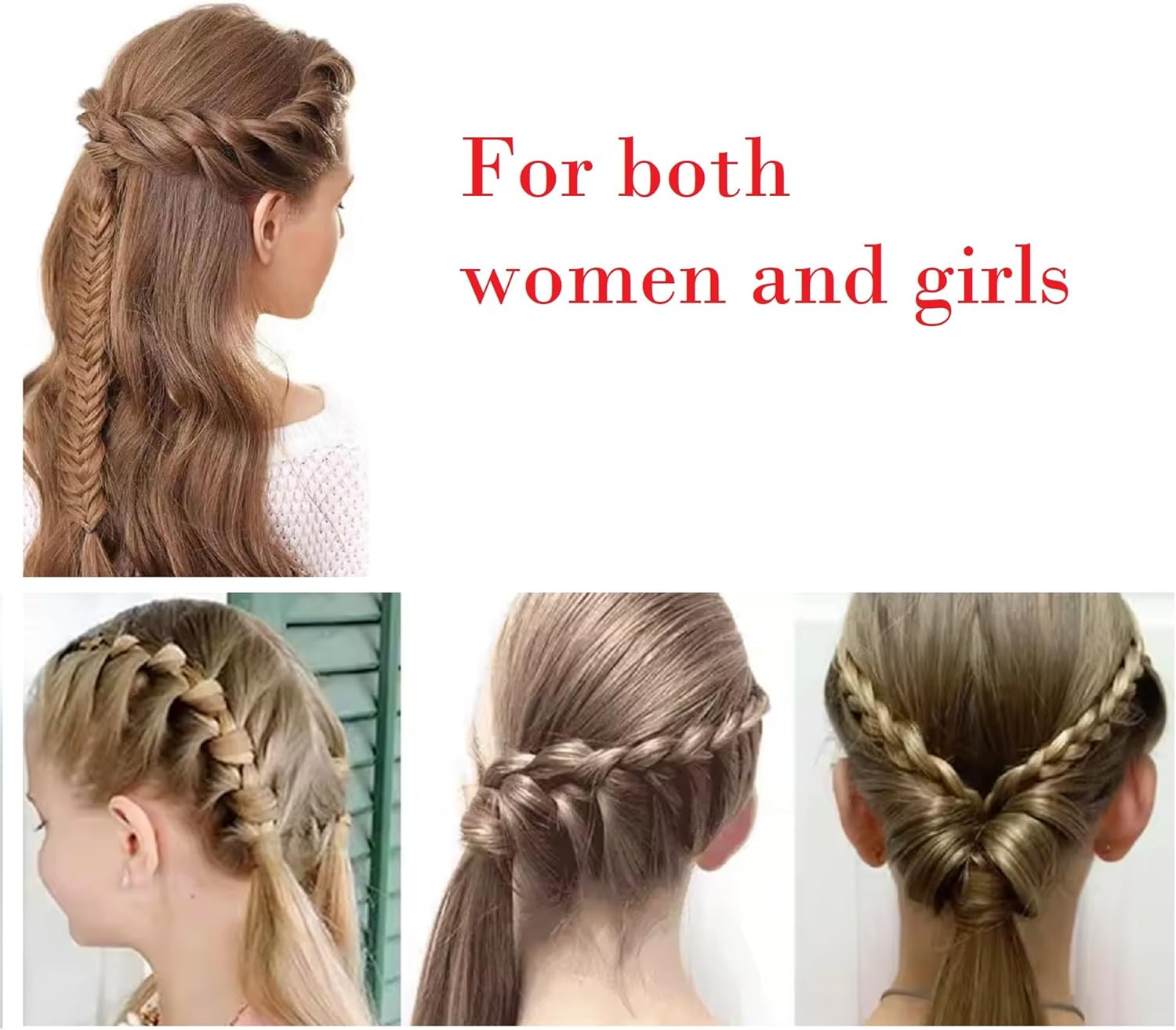 Outil de coiffure Topsy Tail : 4 pcs pour créer des chignons et tresses élégantes en un clin d'œil – Image 5
