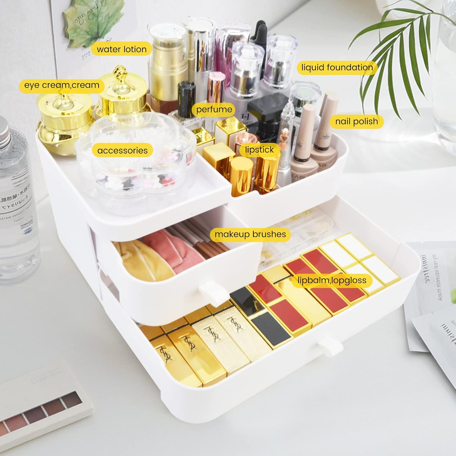 Rangement maquillage : boîte organisateur tiroir pour salle de bain, idéale pour vos produits de beauté et cosmétiques – Image 5