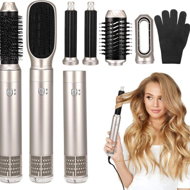 Brosse Soufflante 6 en 1 : Coiffure Parfaite Facile