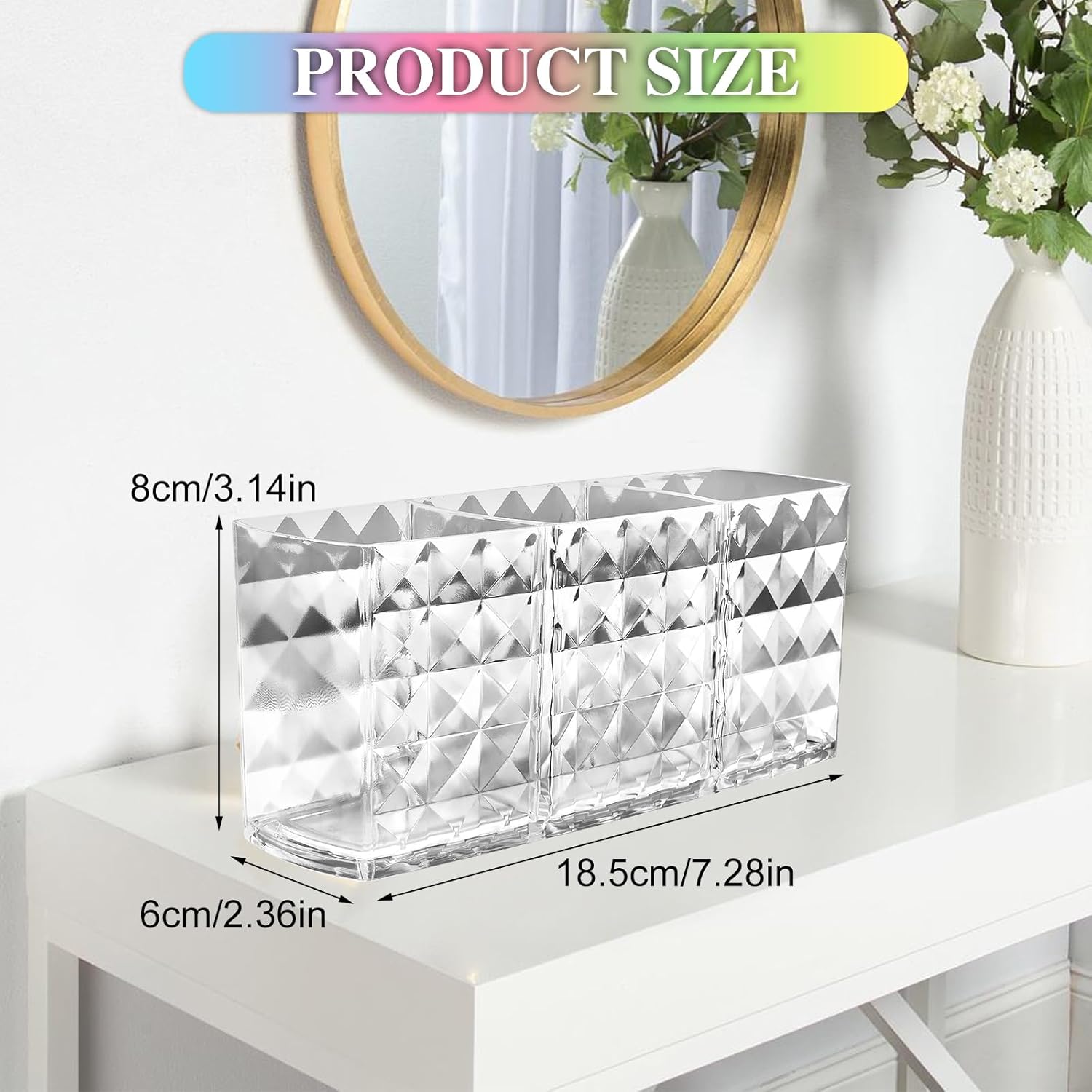 Organisateur maquillage : rangement élégant pour pinceaux et cosmétiques, idéal pour les passionnées de beauté – Image 2