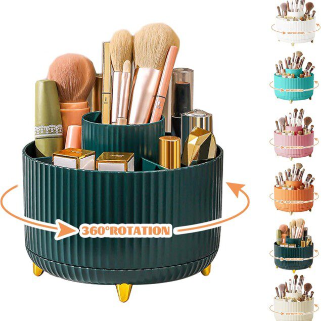 Organisateur de maquillage pivotant à 360° : le rangement idéal pour les passionnées de beauté