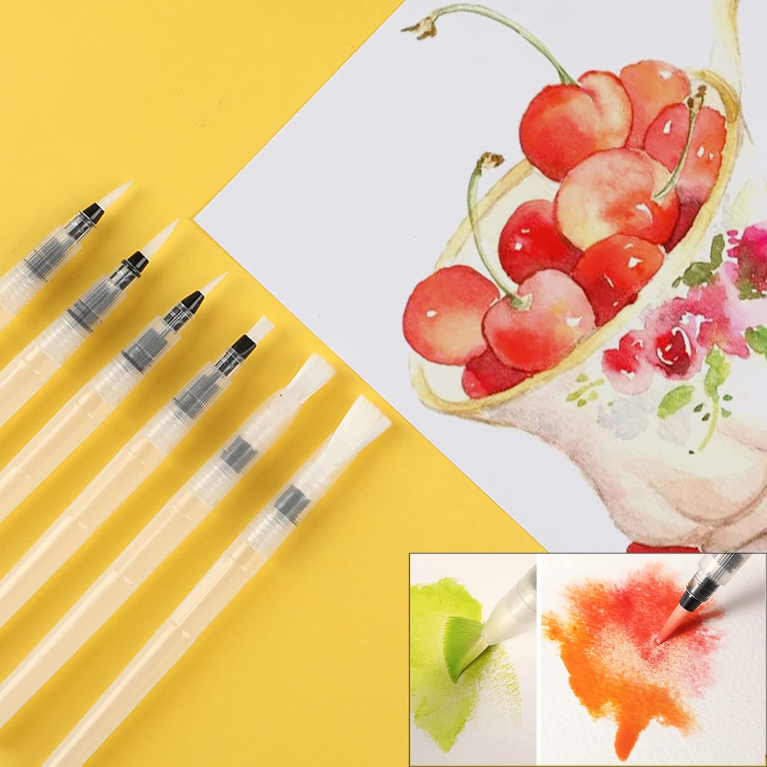 Pinceaux à eau professionnels : set de 6 pièces pour artistes et amateurs de calligraphie Découvrez notre ensemble de pinceaux à eau remplissables, idéal pour le mélange des couleurs et la création de magnifiques œuvres d'art. Parfait pour les artistes en herbe et les passionnés de calligraphie, ce set vous offre la précision et la fluidité nécessaires pour donner vie à vos idées créatives. – Image 3
