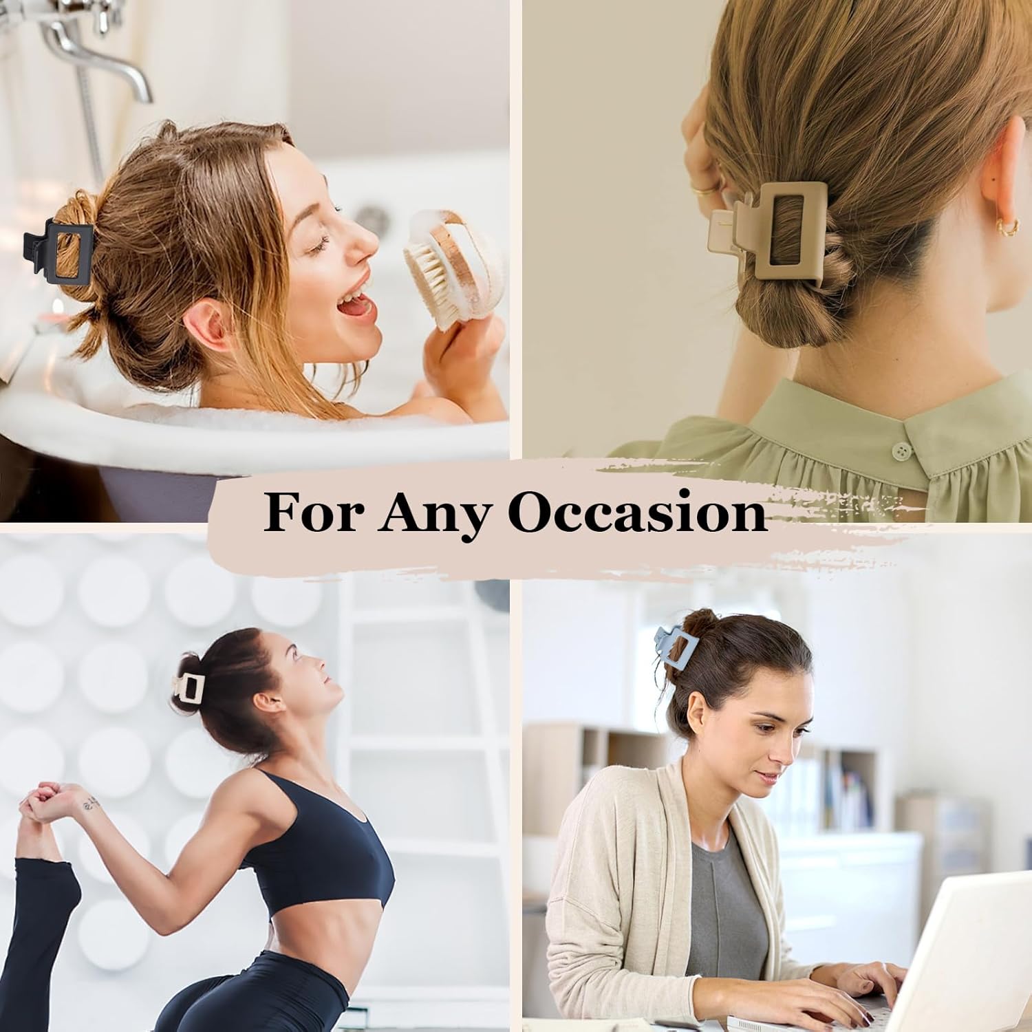 Petites pinces à cheveux rectangulaires pour cheveux fins : élégance et maintien optimal pour la femme moderne – Image 4