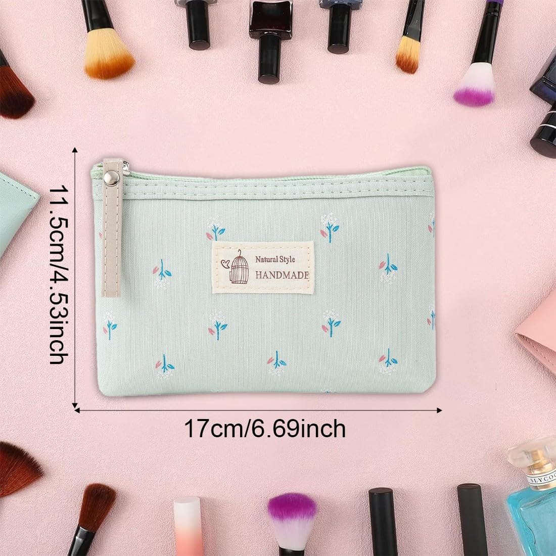 Trousse de maquillage élégante : pochette zippée en tissu pour les voyages, les vacances et le fitness – Image 5