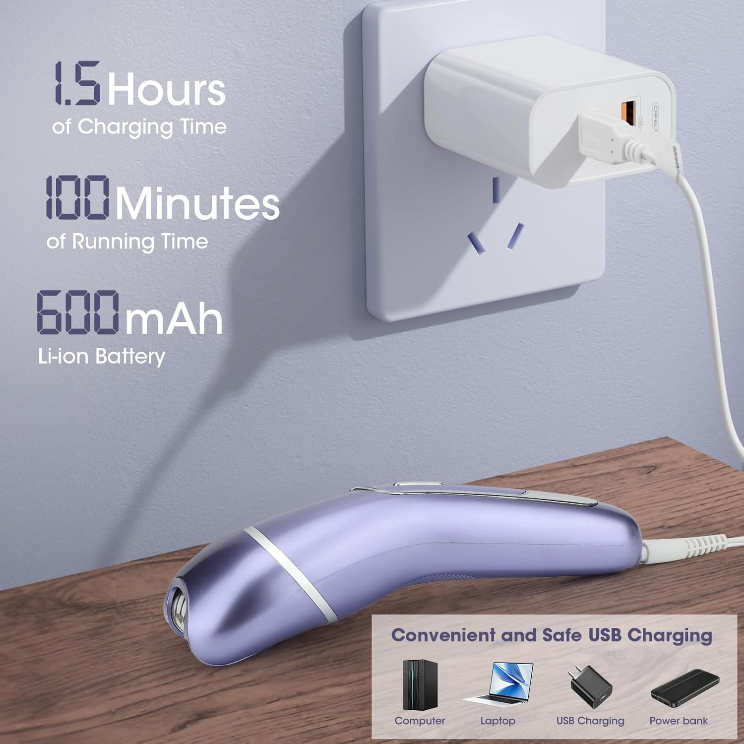Épilateur pour femme : appareil 7 en 1 rechargeable et étanche pour une épilation indolore et précise – Image 6