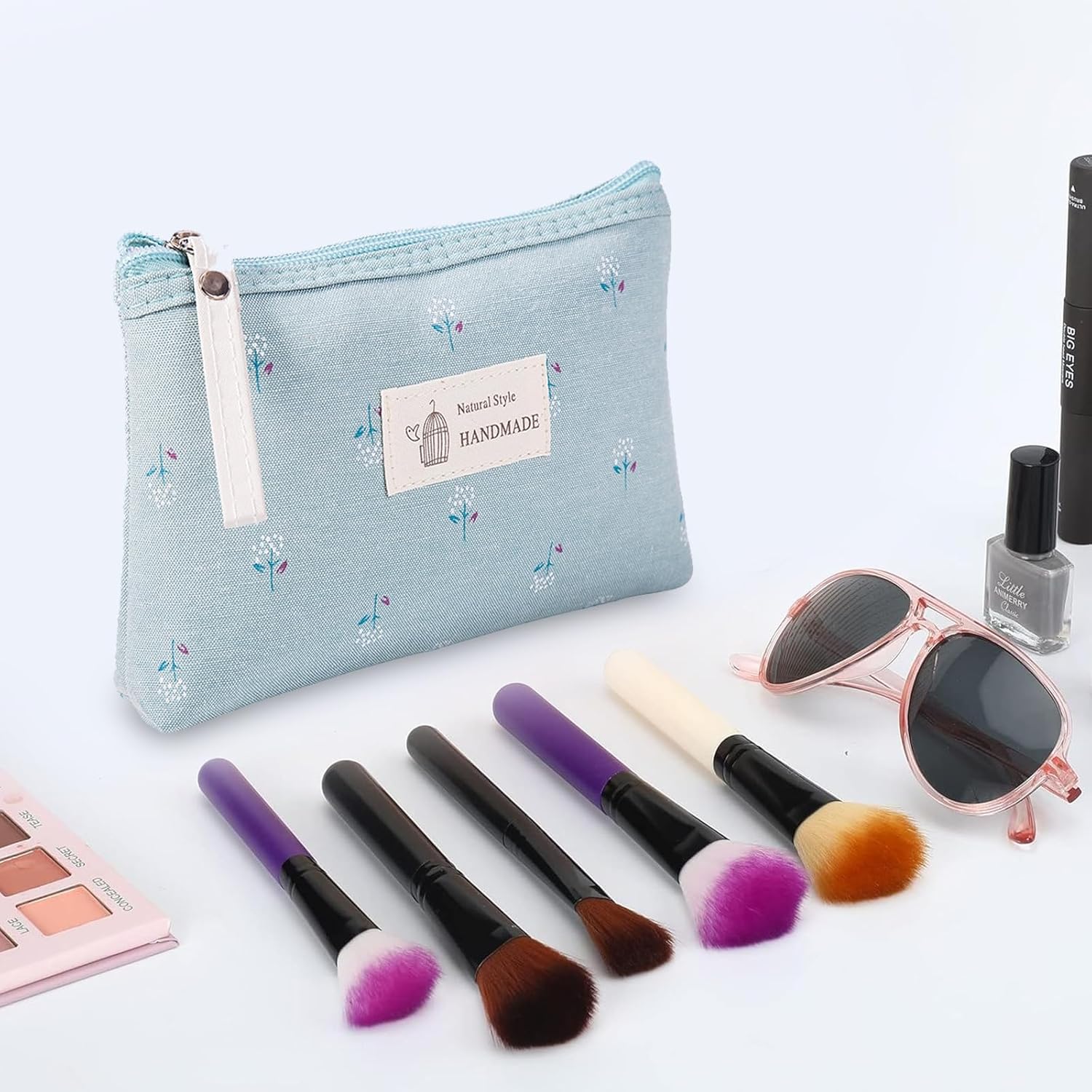 Trousse de maquillage élégante : 3 pièces en toile pour les voyages et le fitness – Image 5