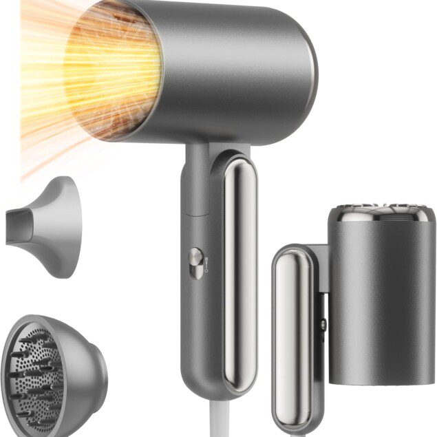 Sèche cheveux ionique 1800W avec diffuseur : l’allié parfait pour vos boucles en voyage