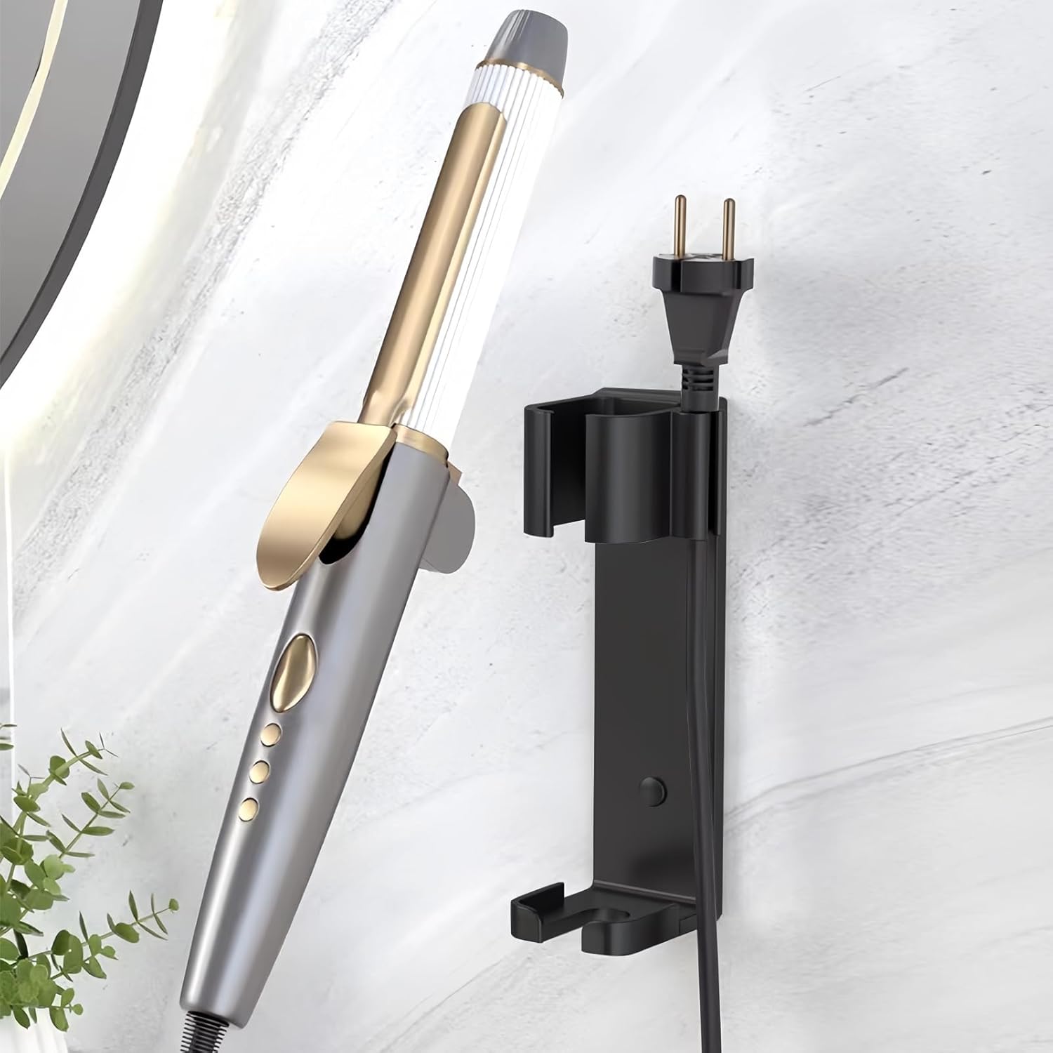 Support mural fer à lisser : rangement élégant pour salle de bain sans perçage Optimisé pour les hôtels et les particuliers, résistant aux hautes températures – Image 6