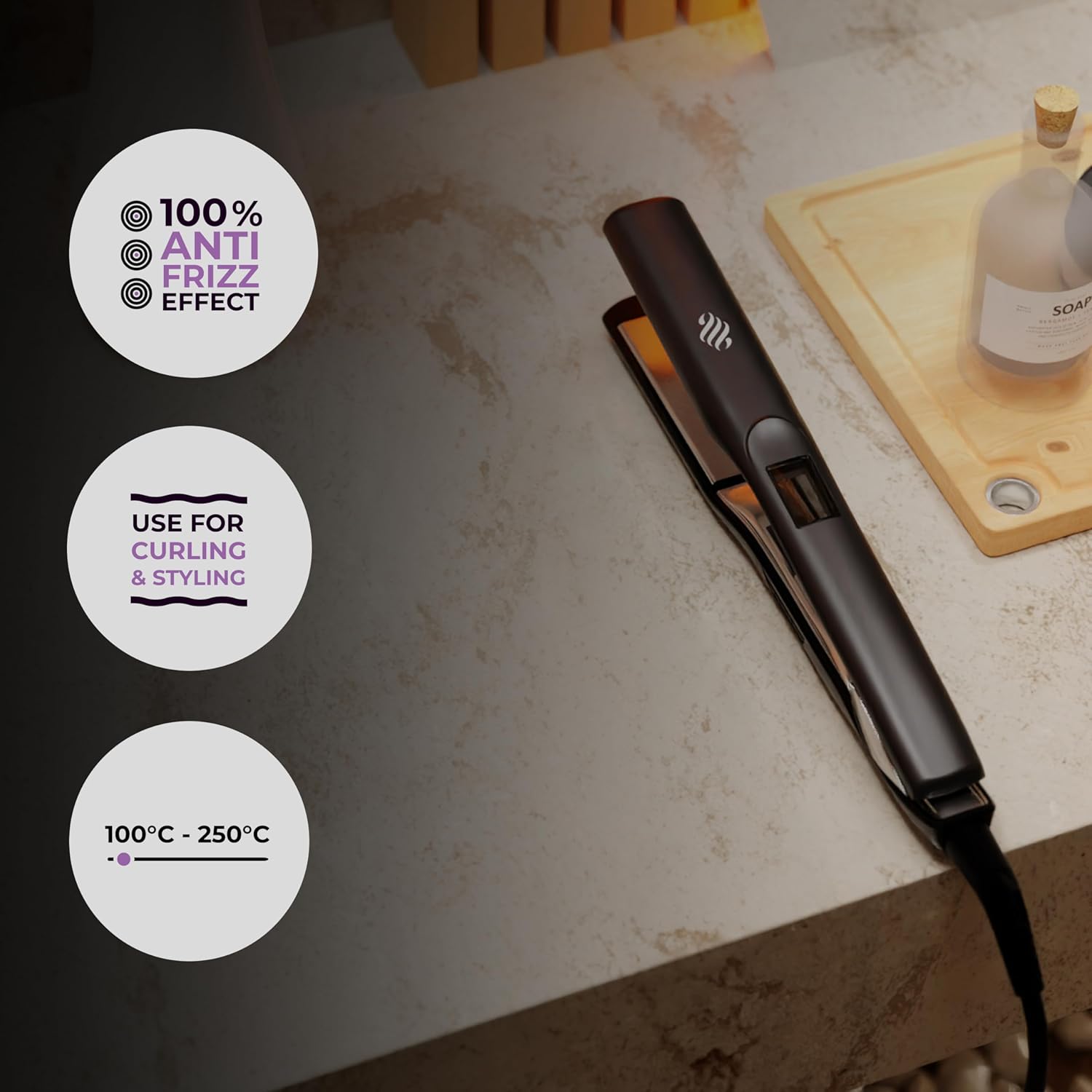 Fer à lisser Titanium pour des cheveux parfaitement lisses et brillants – Image 3