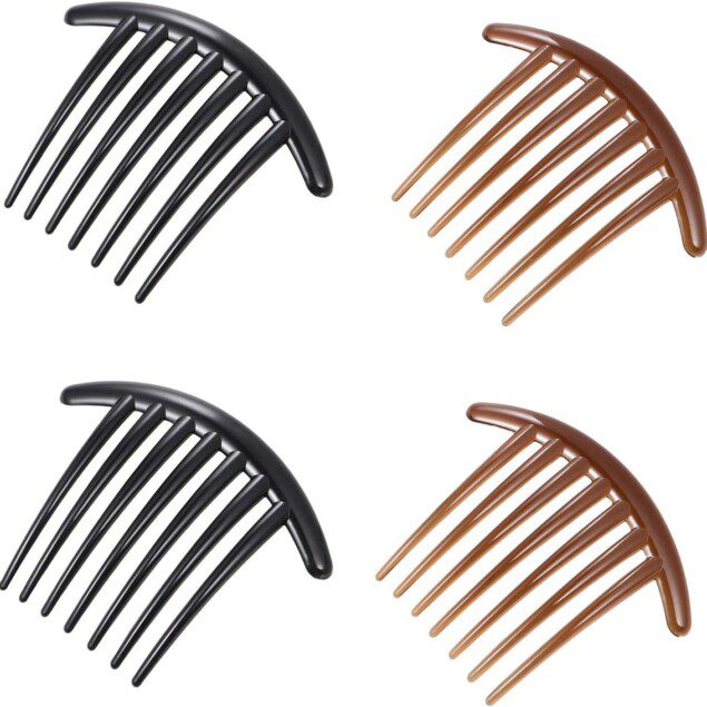 Peigne à cheveux décoratif : 4 pièces pour femmes, idéal pour des chignons élégants et créatifs