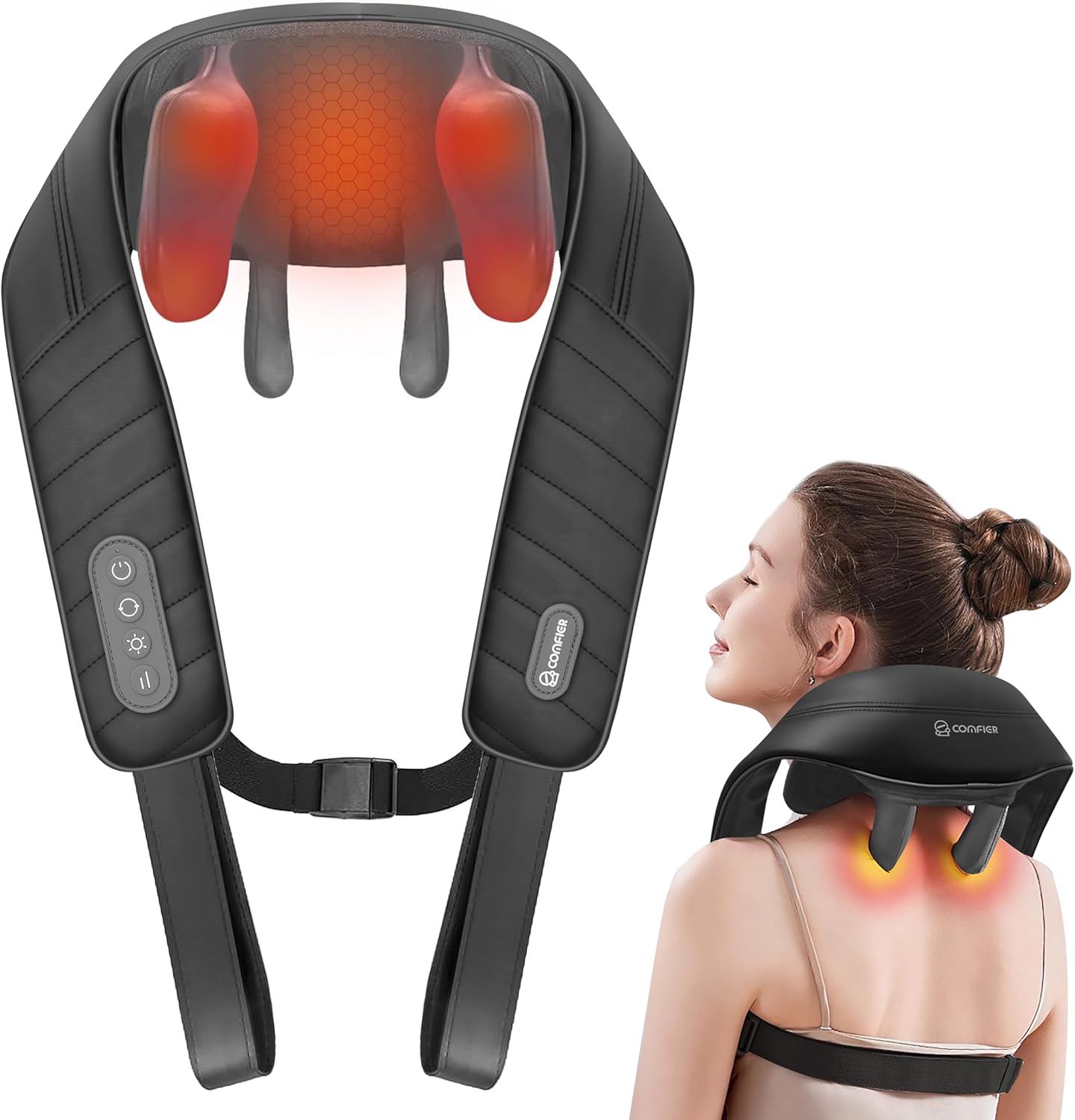 Appareil de massage 6D pour le cou et les épaules : détente ultime à domicile   Idéal pour maman et papa, avec chauffage ajustable et housse lavable