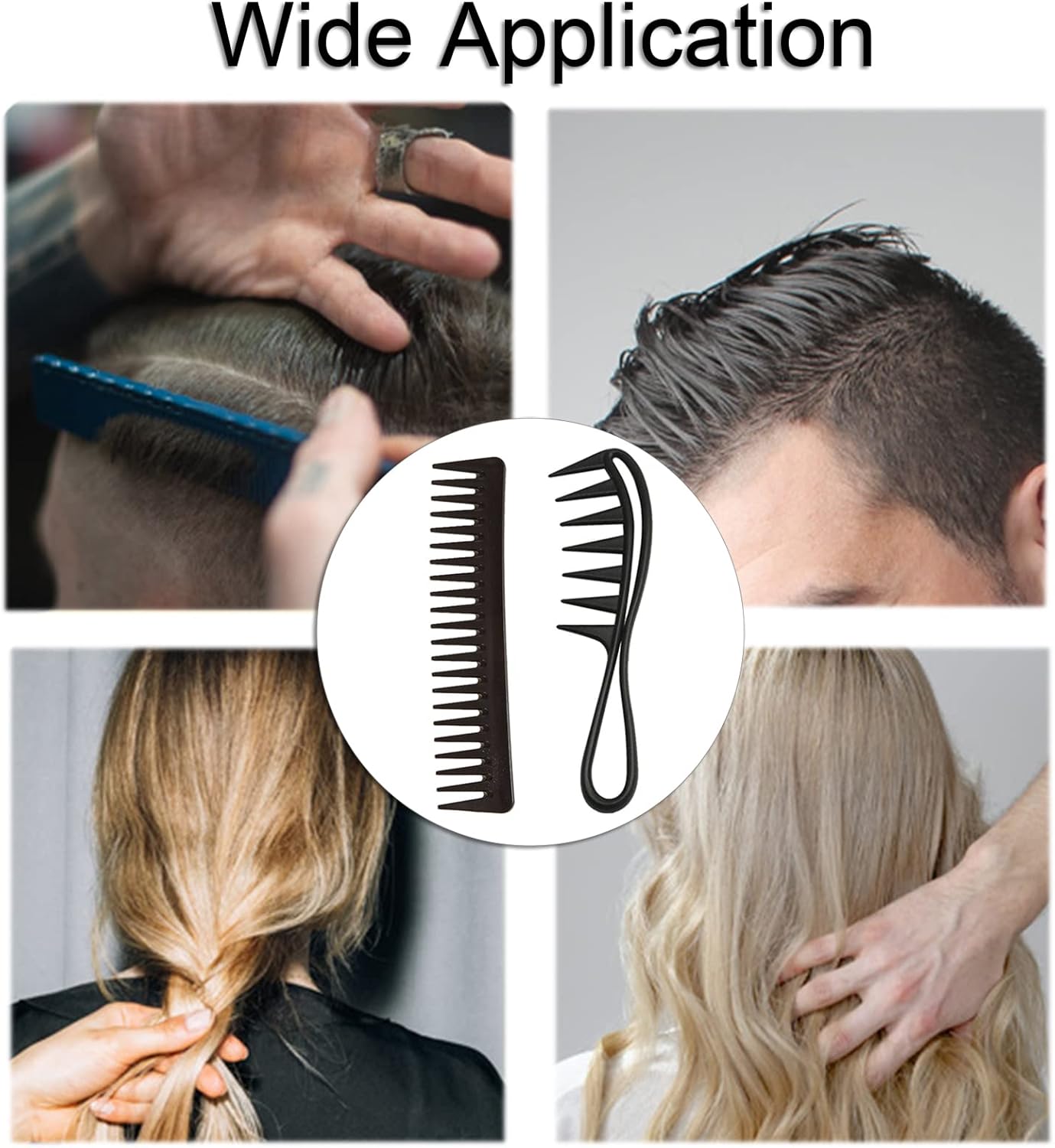 Peigne à dents larges pour cheveux bouclés : un ensemble professionnel anti-statique et résistant à la chaleur – Image 8