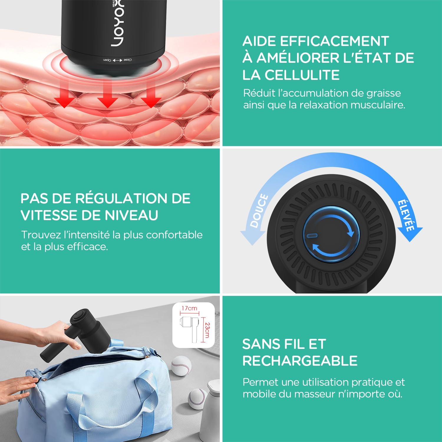 Masseur anti-cellulite pour un corps tonique : relaxez vos muscles et éliminez la cellulite avec notre appareil portable et rechargeable – Image 4