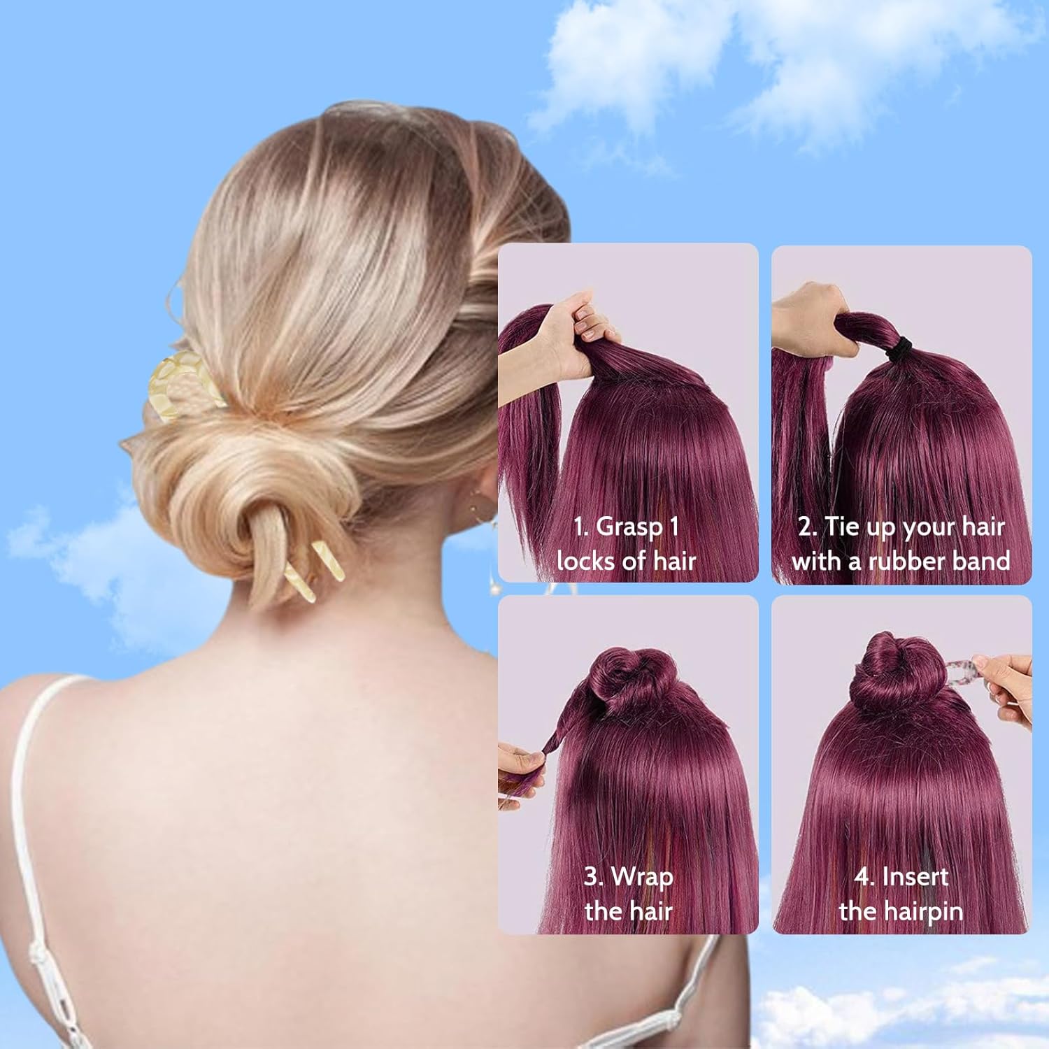 Épingles à cheveux en acétate de cellulose : élégance et maintien pour femmes et filles – Image 6
