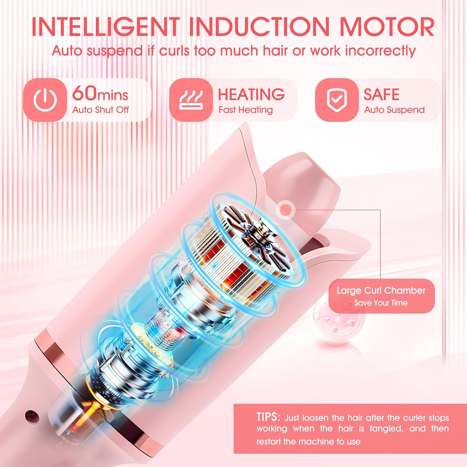 Fer à friser automatique 28mm : l'allié parfait pour des boucles sublimes et durables pour tous types de cheveux – Image 2