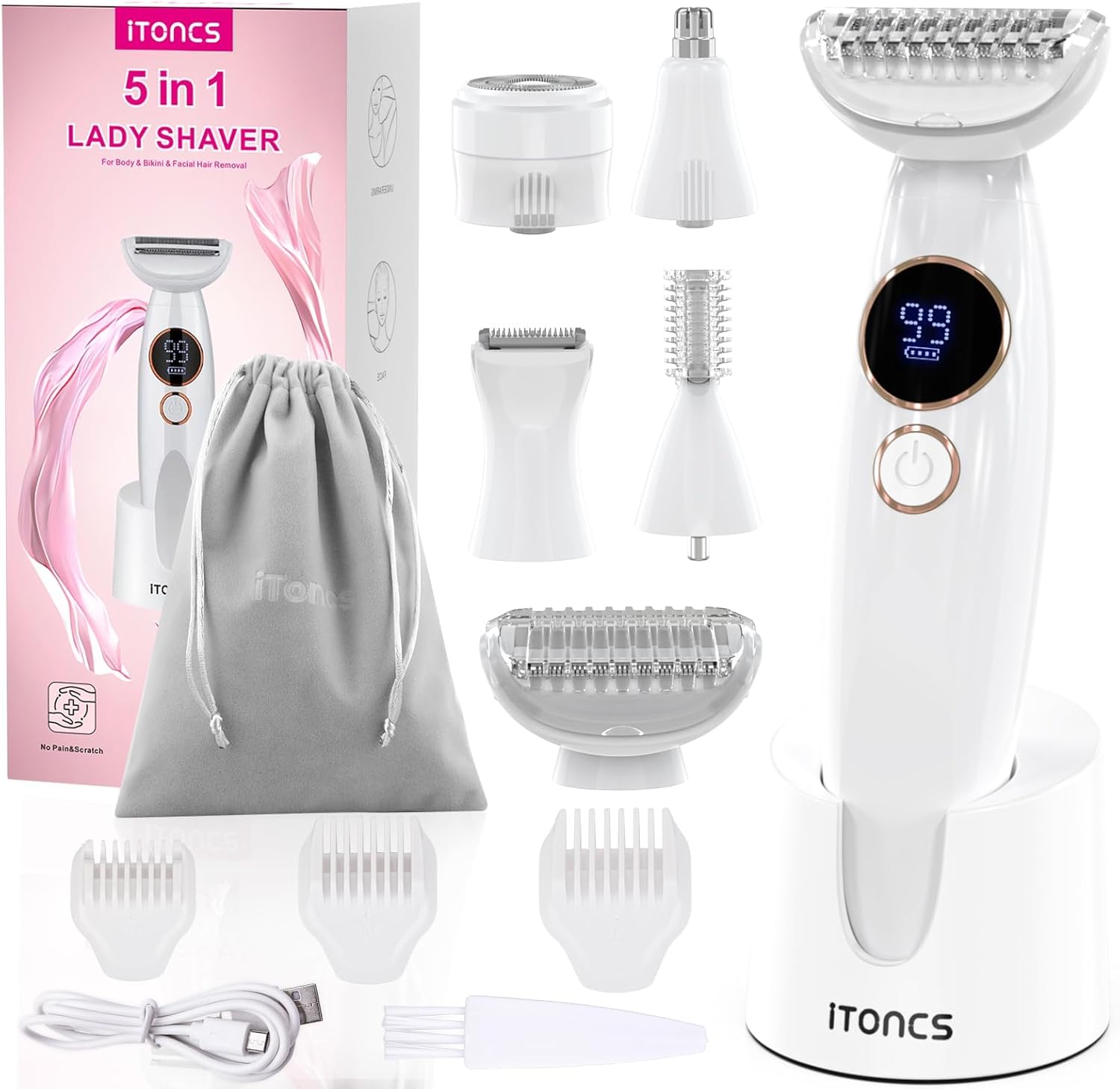Rasoir Électrique iToncs 5 en 1 pour Femmes - Douceur et Précision