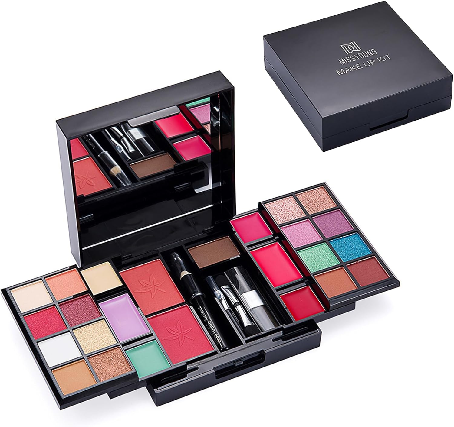 Palette de maquillage pour femme : 25 couleurs éclatantes pour un look tendance et personnalisé