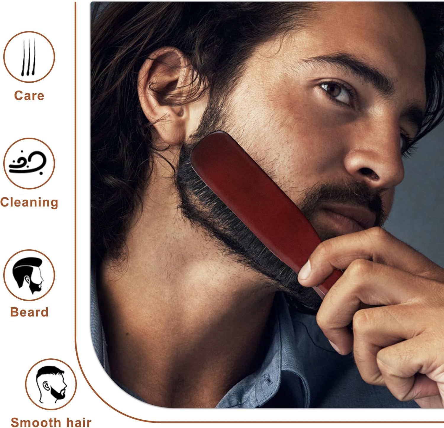 Brosse poils sanglier : l'outil idéal pour démêler et coiffer les cheveux épais, ondulés ou abîmés chez les femmes, hommes et enfants – Image 3