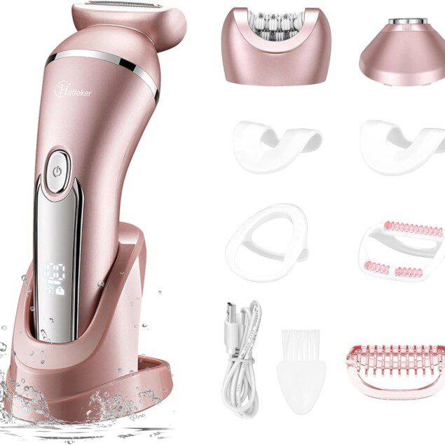 Rasoir électrique 3 en 1 : pour un épilateur portable et sans douleur  Idéal pour le visage, les bras, les jambes et les zones sensibles   Offrez-vous une expérience d'épilation agréable et efficace, que ce soit à sec ou sous l'eau, grâce à sa conception IPX7 et sa recharge USB pratique.