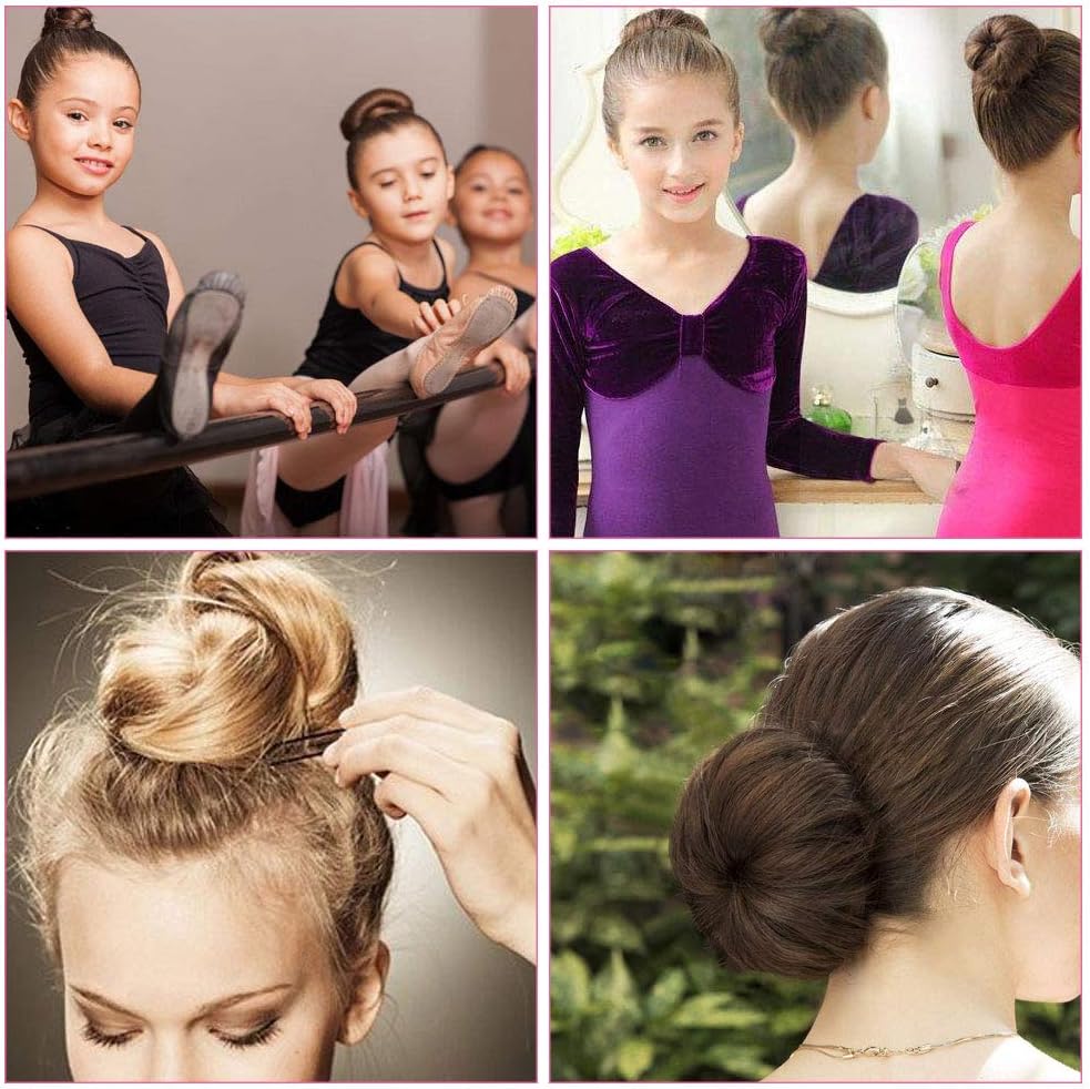 Chignons magiques : accessoires de coiffure pour femmes et danseuses avec 10 PCS de donut et 20 épingles – Image 5