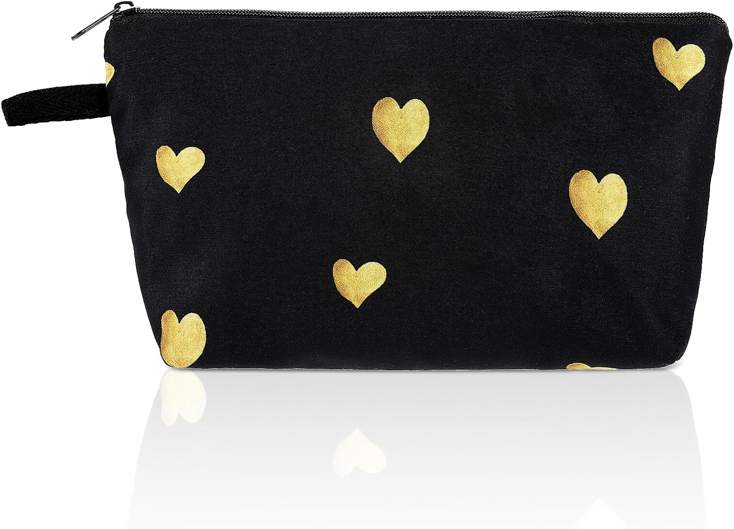 Trousse de maquillage de voyage mignonne : un petit sac de rangement en forme de cœur pour vos cosmétiques et pièces de monnaie