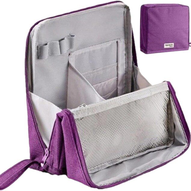 Grande trousse de maquillage debout : l'organiseur de voyage parfait pour les passionnées de beauté