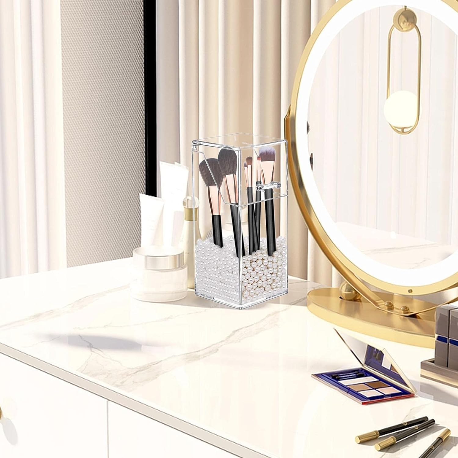 Porte-pinceau de maquillage avec couvercle anti-poussière : l’organisateur idéal pour les passionnés de beauté – Image 2