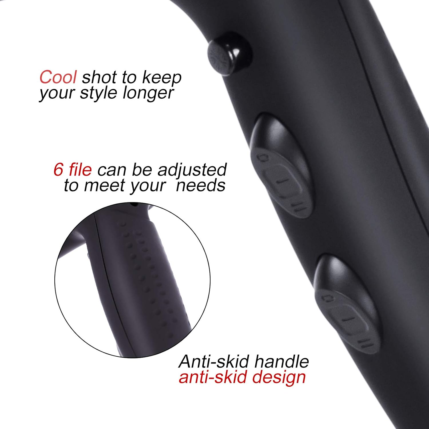 Sèche-cheveux professionnel 2100W : l'allié idéal pour les coiffeurs exigeants Offrez à vos clients un brushing impeccable grâce à ce sèche-cheveux puissant avec diffuseur et accessoires pratiques. – Image 5