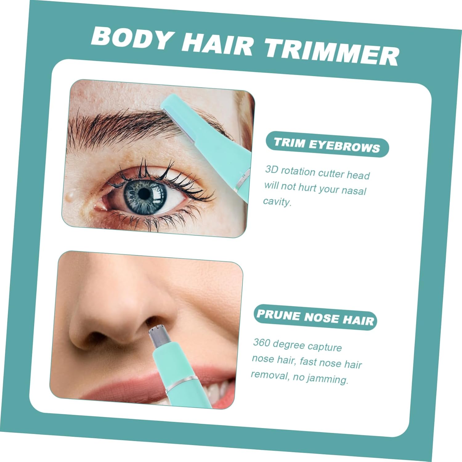 Tondeuse électrique multifonction pour sourcils et visage : une épilation rapide et sans effort – Image 2