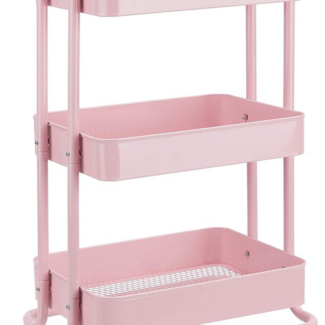 Chariot de rangement à 3 niveaux : pratique et élégant pour la cuisine ou la buanderie