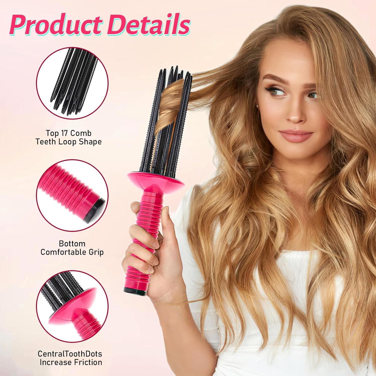 Brosse à Cheveux Bouclés : Style et Volume Instantanés – Image 3