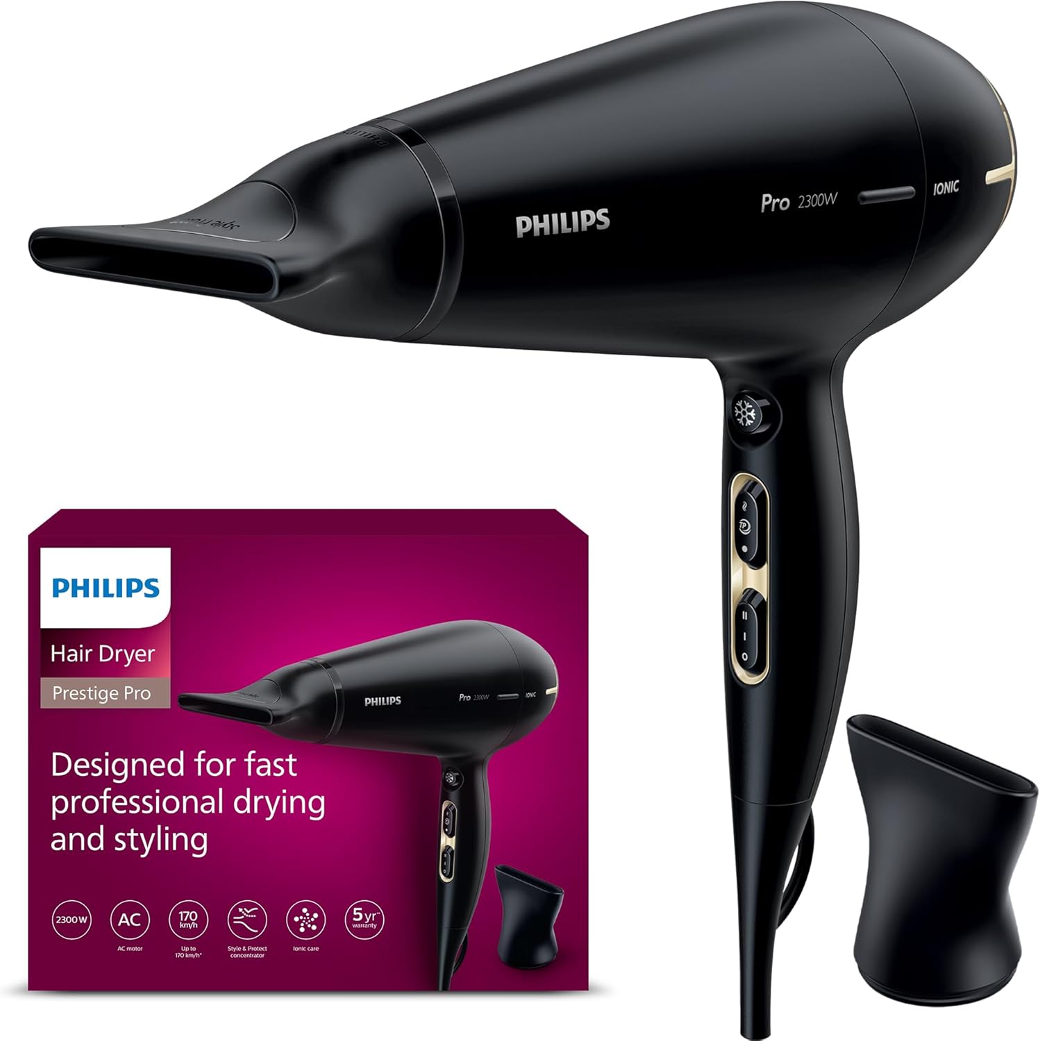 Sèche-cheveux professionnel pour un séchage rapide et une stylisation parfaite
Découvrez le sèche-cheveux haute performance 2300 W avec 2 concentrateurs, idéal pour les coiffeurs et les passionnés de beauté