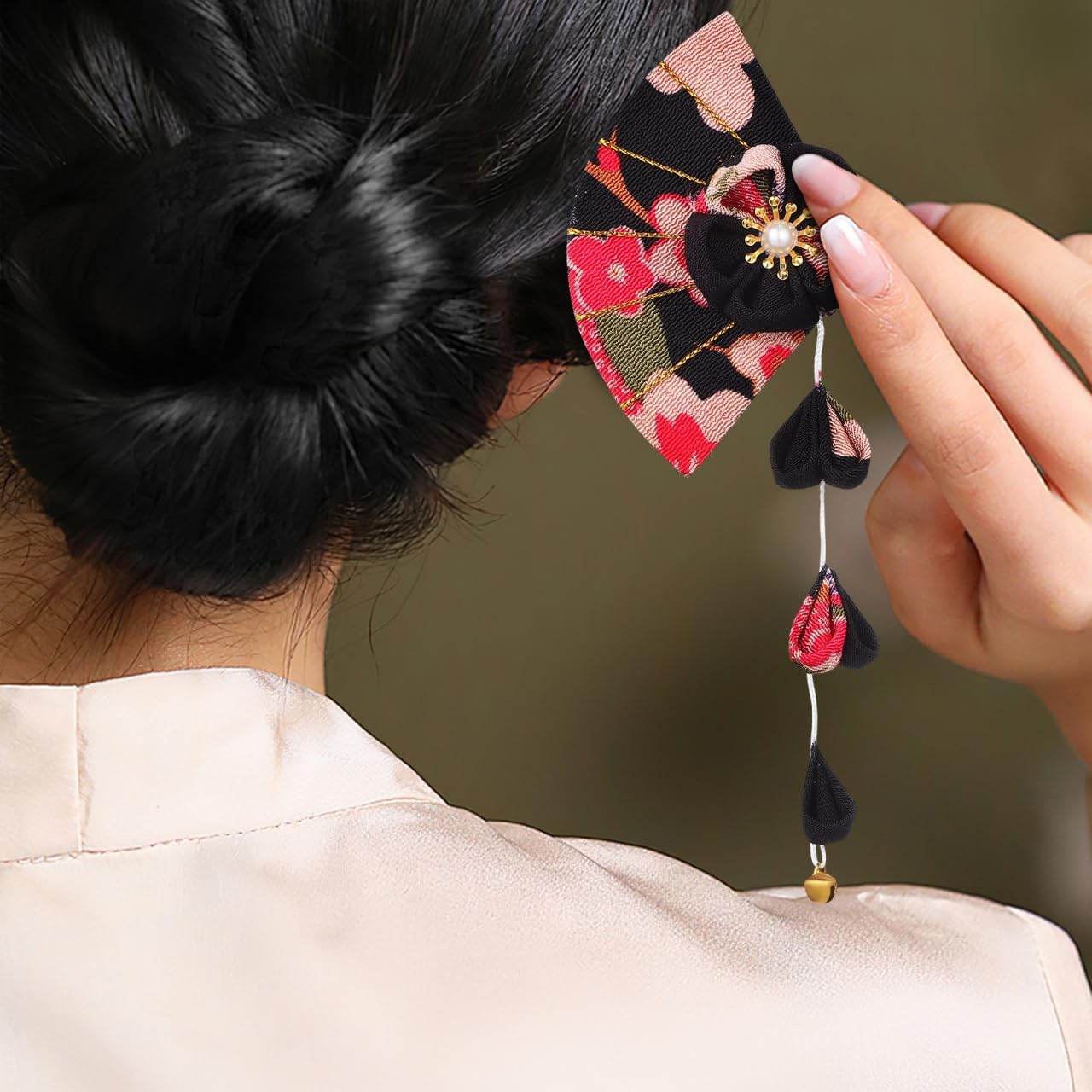 Épingle à cheveux fleur japonaise : accessoire rétro élégant pour femme en kimono – Image 7