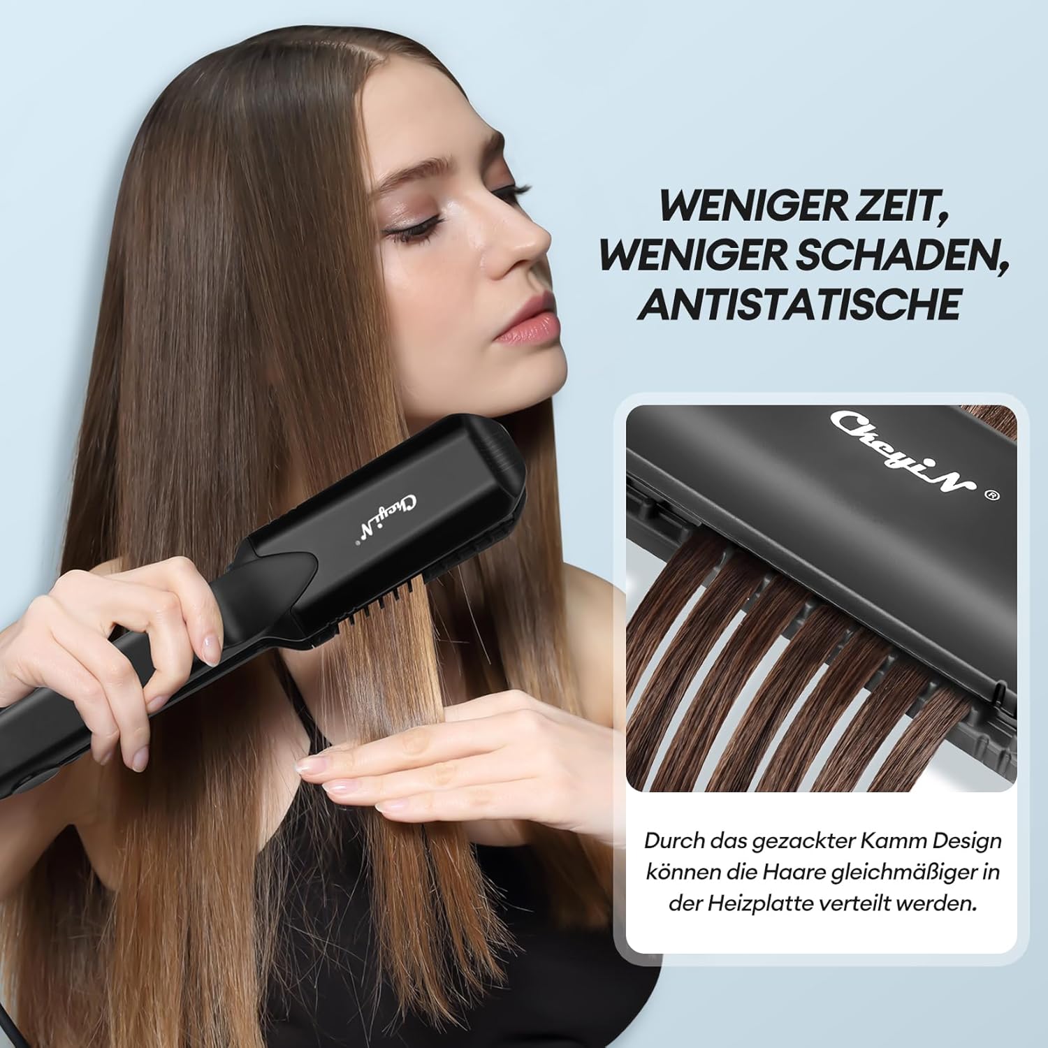 Lisseur cheveux 4 en 1 : l'outil polyvalent pour un coiffage élégant et sans brûlures – Image 8