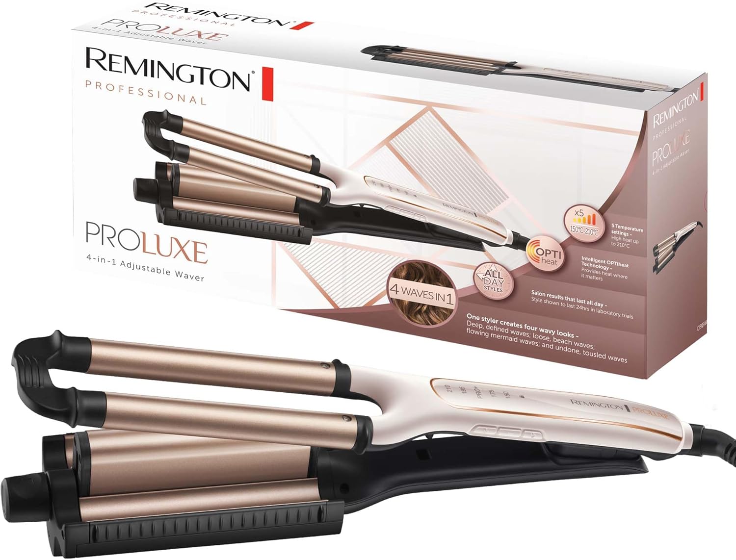 Remington Boucleur 4en1 : Ondulations Parfaites en Un Clin d'Œil