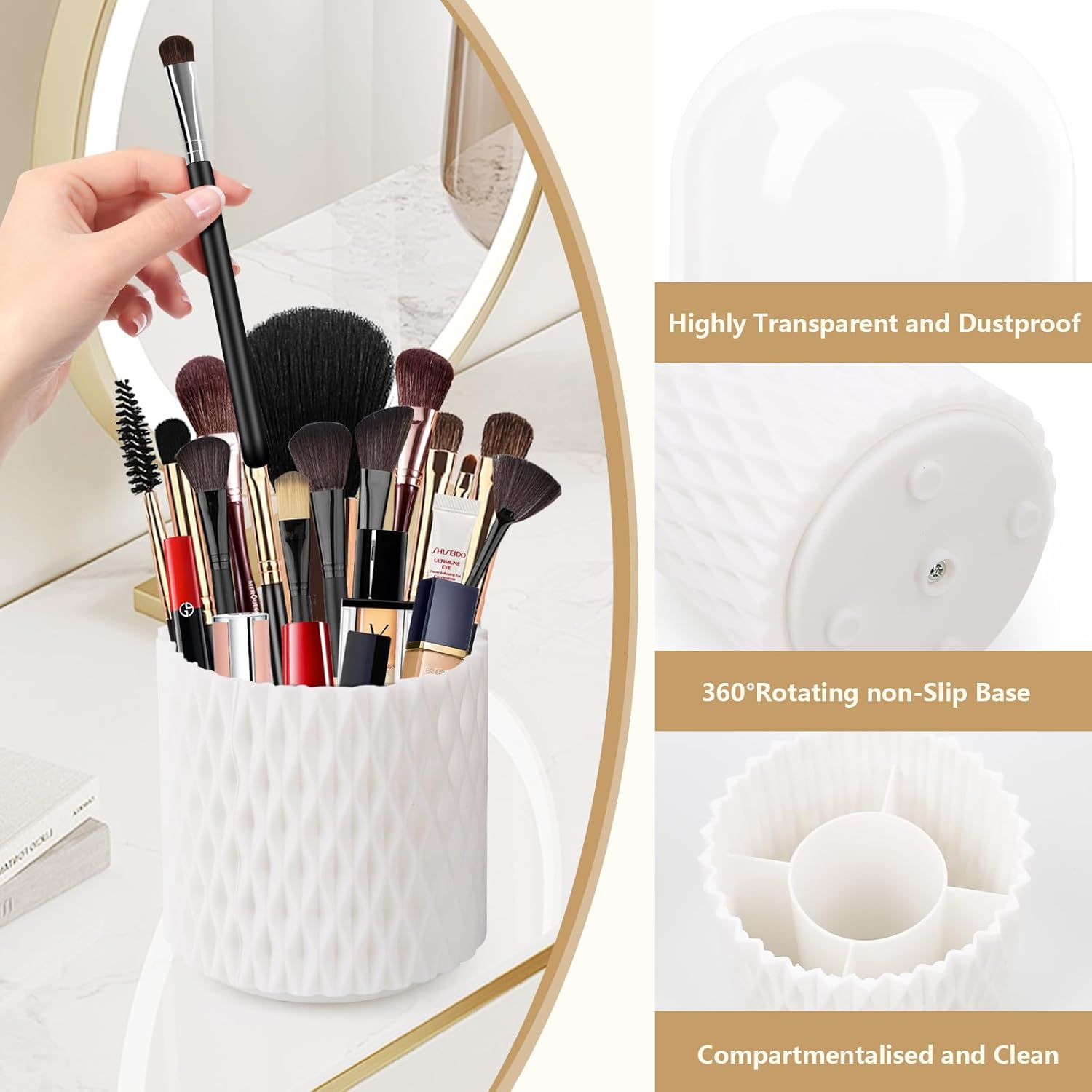 Organisateur de maquillage 360° : rangement élégant pour les passionnées de beauté – Image 4