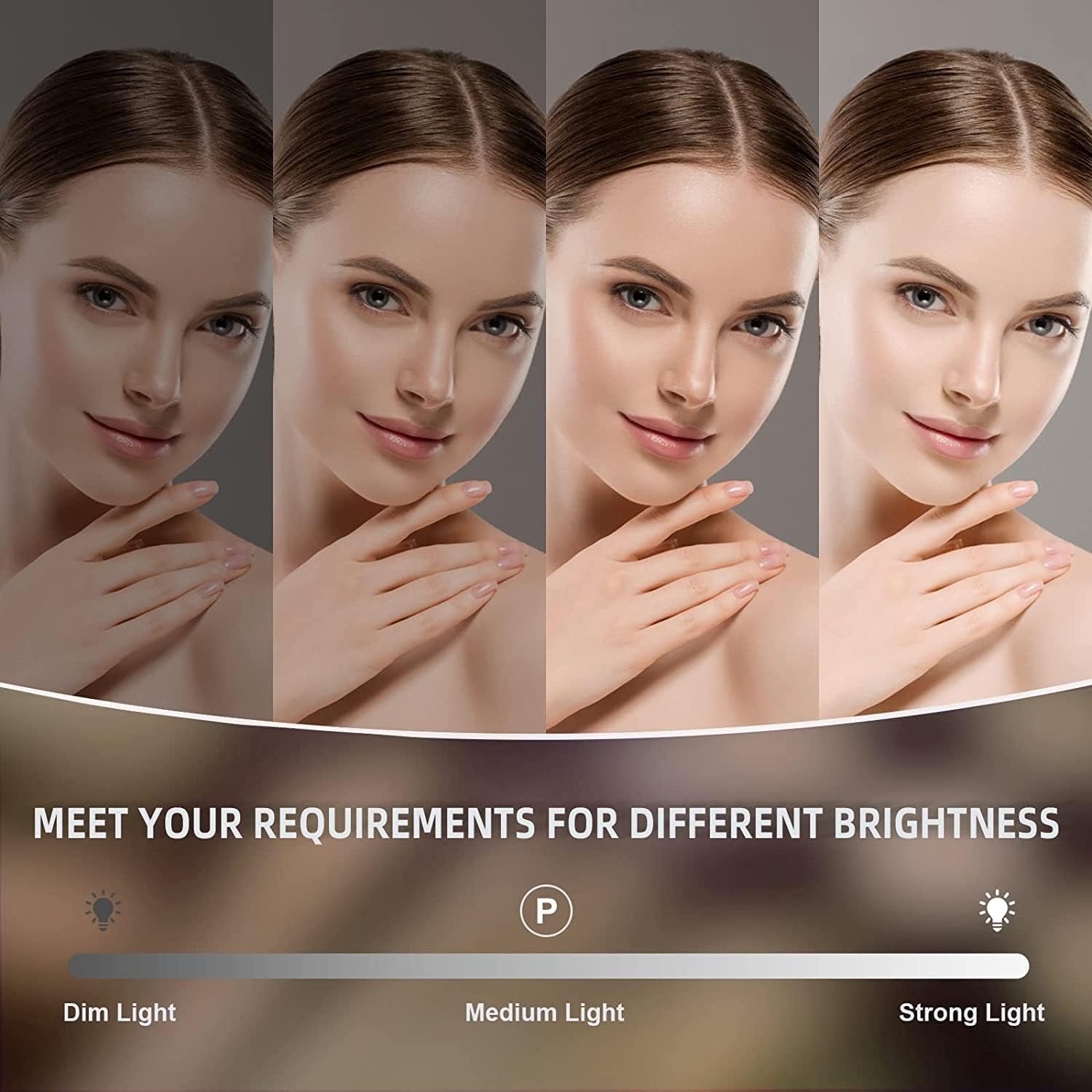 Miroir maquillage lumineux : l’accessoire parfait pour les passionnées de beauté avec 12 lumières et rotation à 360° – Image 3