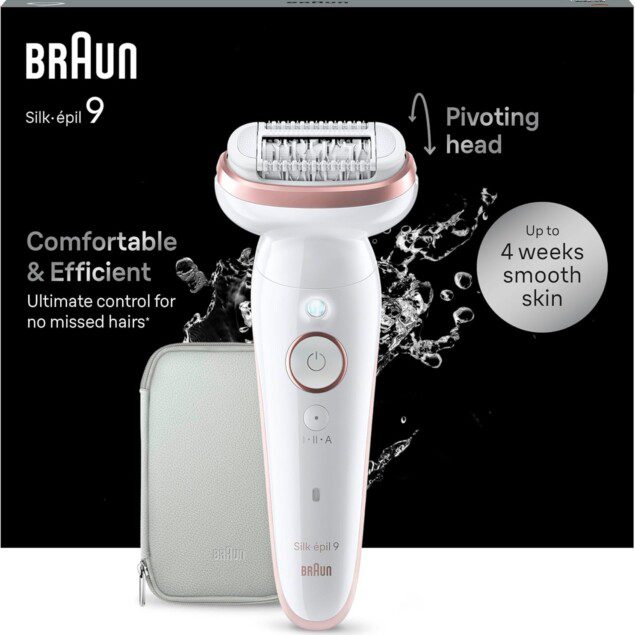 Épilateur électrique Braun Silk-épil 9 : pour une peau douce et soyeuse en un clin d'œil