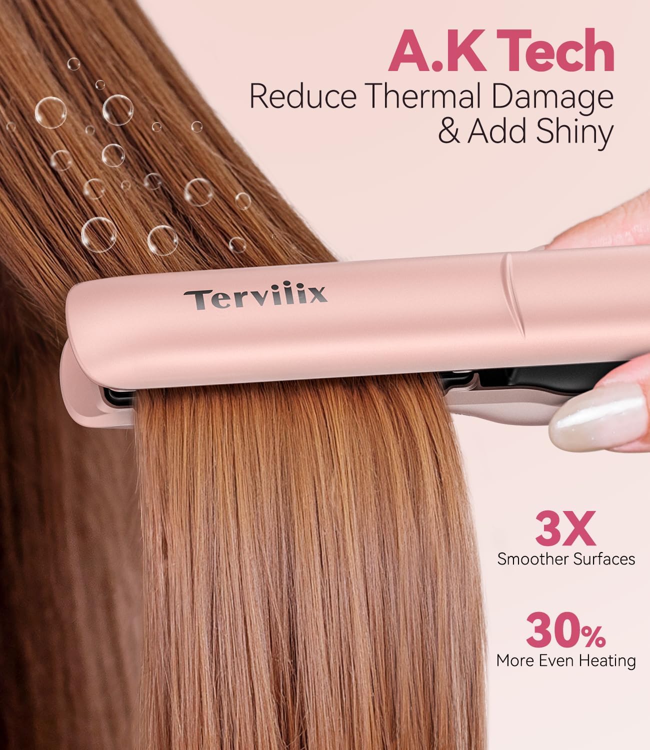 Portable lisseur sans fil : l'allié parfait pour les voyageuses en quête de style Mini lisseur 2 en 1 avec infusion d'huile d'argan, chauffage rapide en 50 secondes et batterie longue durée de 4500 mAh – Image 6
