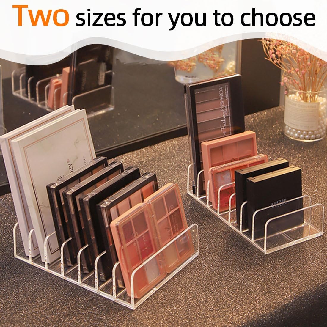 Rangement maquillage transparent : l’organisateur idéal pour vos palettes cosmétiques et fards à paupières – Image 3