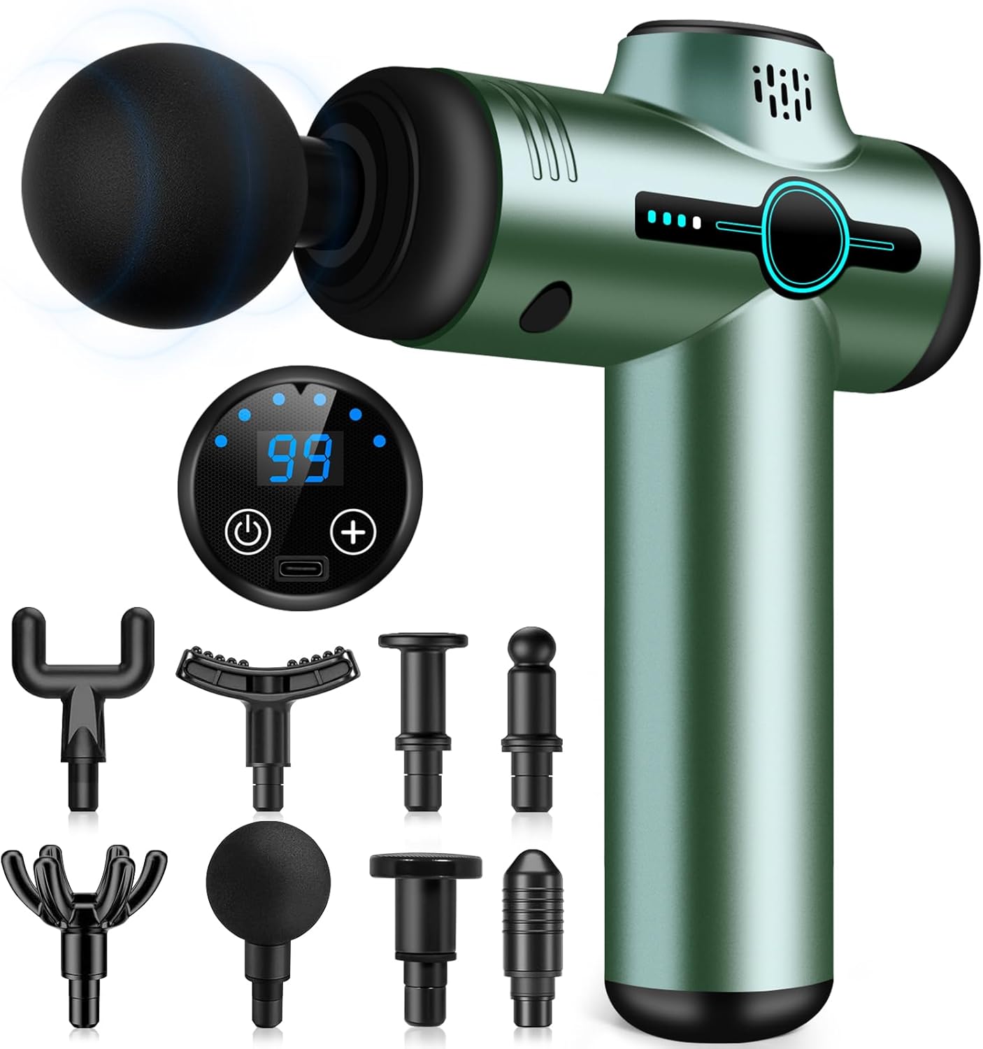 Pistolet de massage ultra silencieux : soulagement des douleurs musculaires pour les sportifs   Découvrez le pistolet de massage miniature avec 99 vitesses et 8 têtes interchangeables, conçu pour apaiser vos tensions musculaires tout en offrant une expérience relaxante.