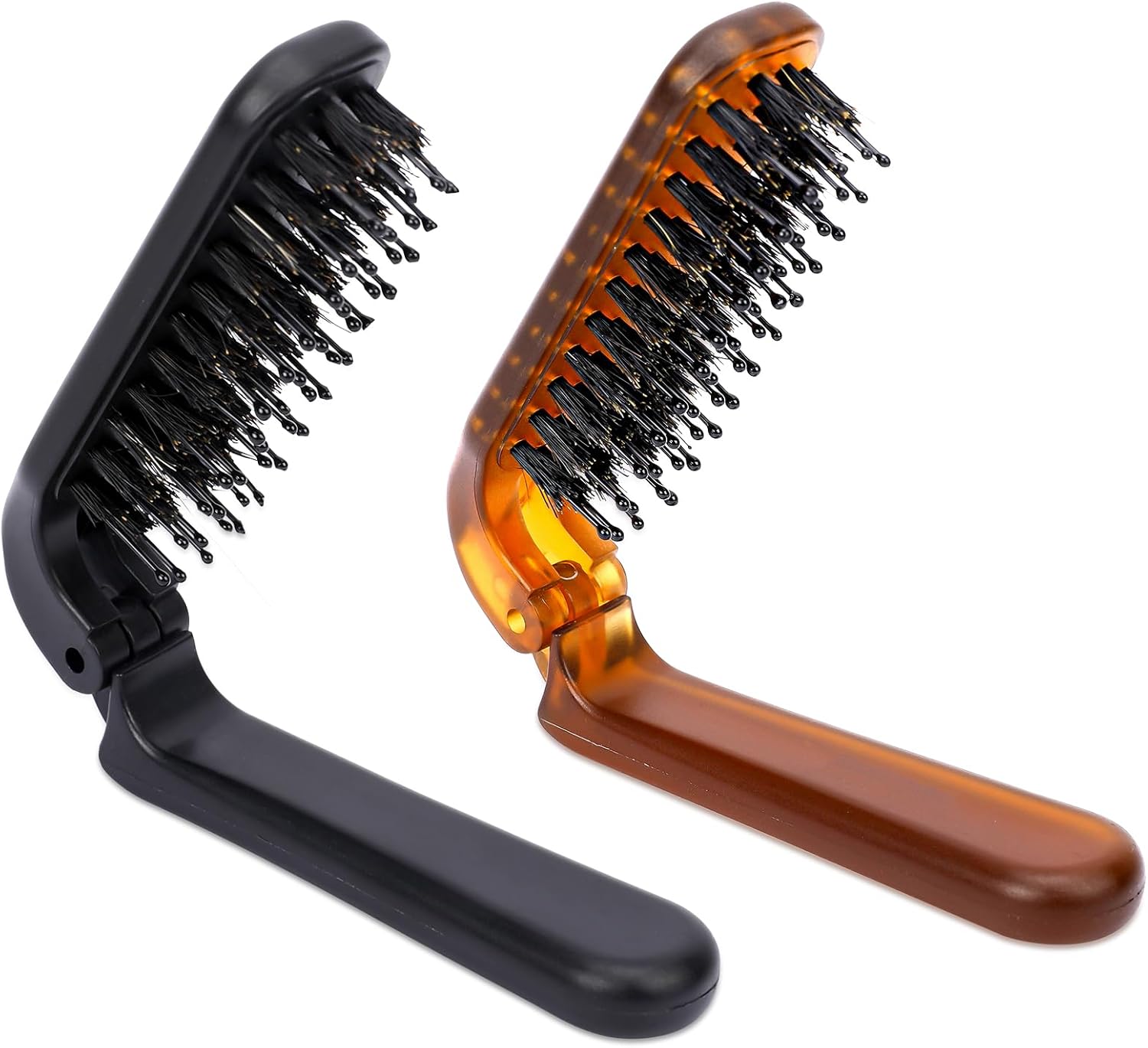 Mini brosses à cheveux de voyage pliables : l’accessoire idéal pour hommes et femmes aux cheveux épais et fins Profitez d'un coiffage facile et pratique partout avec ce lot de 2 brosses en poils de sanglier, parfaites pour votre routine quotidienne ou vos déplacements.