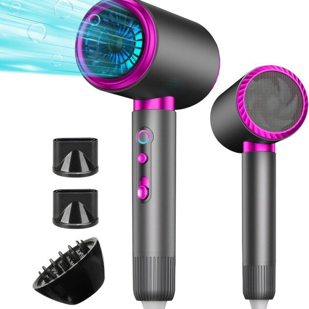 Sèche-cheveux ionique 2400W : l'allié silencieux pour un séchage rapide à la maison ou en voyage