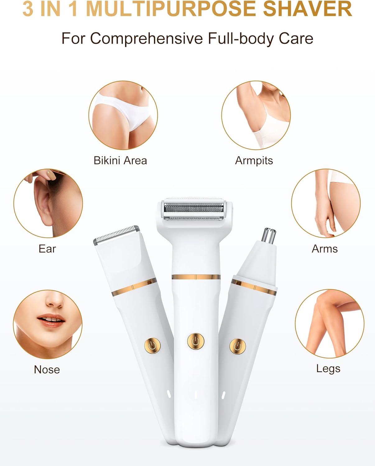 Rasoir Électrique Femmes 3 en 1 - Pratique et Étanche – Image 3