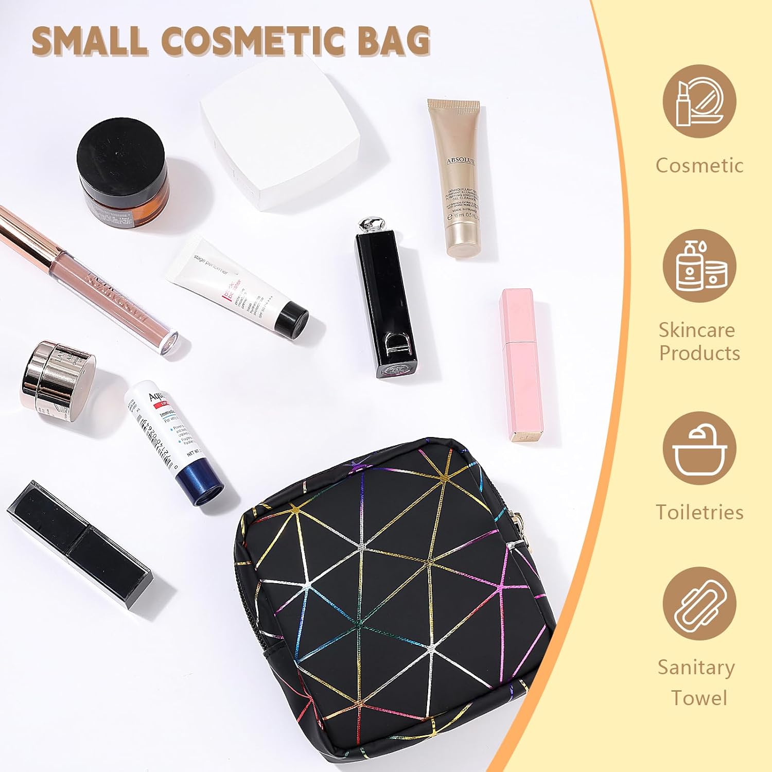 Pochette maquillage pour femme : élégante trousse en cuir synthétique pour un rangement pratique et stylé des cosmétiques – Image 6