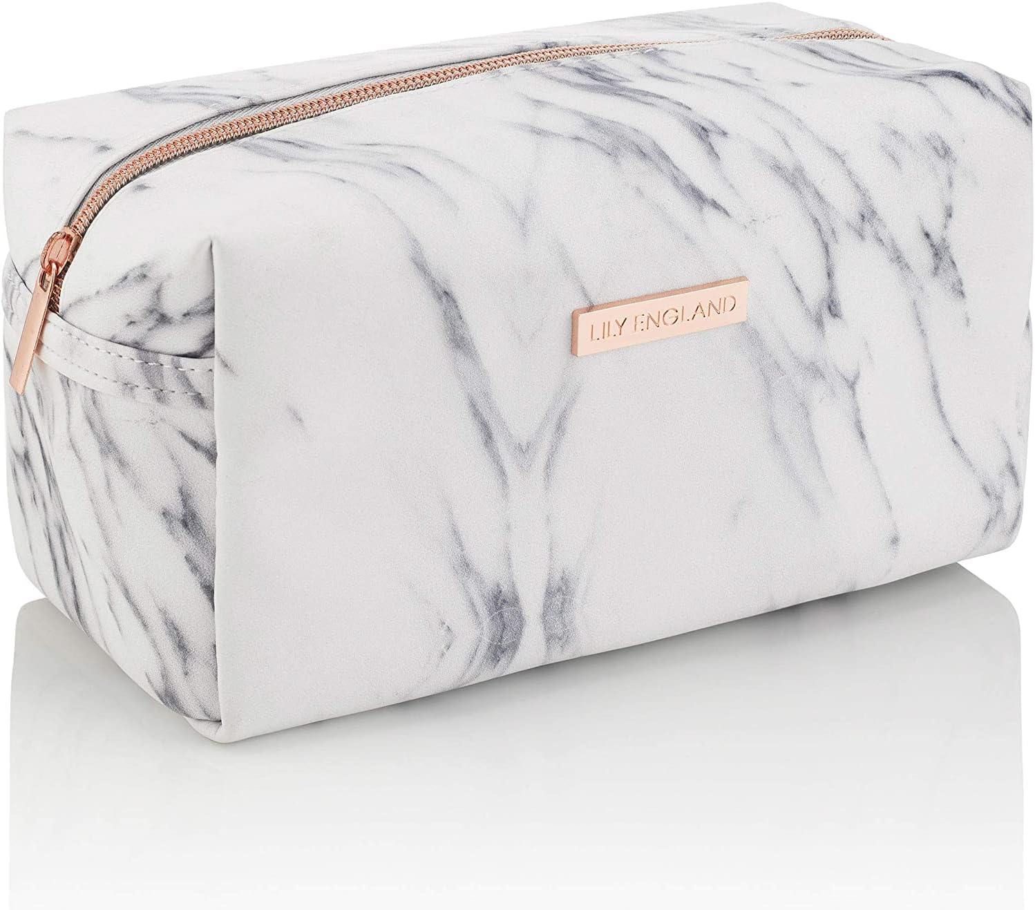 Trousse à maquillage en marbre : élégante petite pochette de rangement cosmétique pour femmes en voyage